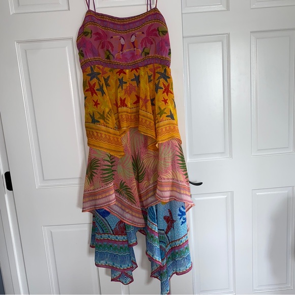 🥭FARM Rio Mixed Scarves Midi Dress - Picture 8 of 10